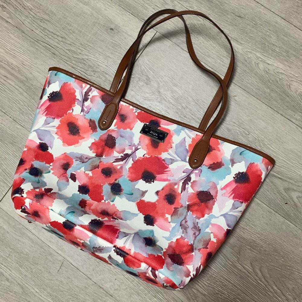 Ralph Lauren Floral Watercolor Tote Purse